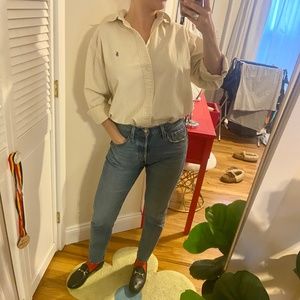 Ralph Lauren Oversized Beige Button Down